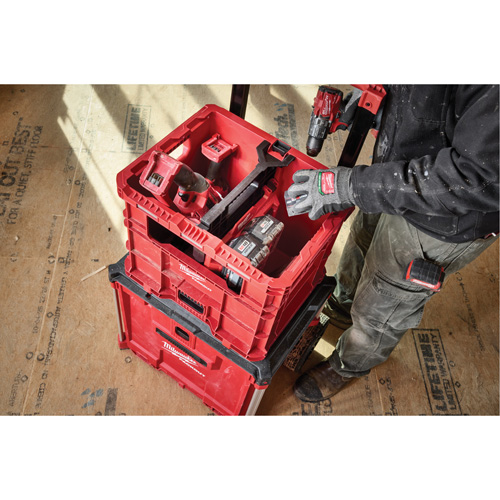 Caisse Packout, 15-3/4" x 18-5/8" x 15", Noir/Rouge Action Paper