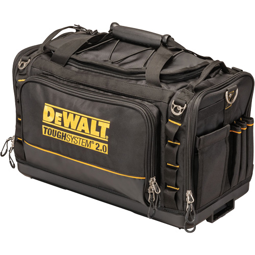 ToughSystem&reg; 2.0 Dirt Repellent Jobsite Tool Bag, 1680 Denier, 50 Pockets, Black/Yellow Action Paper