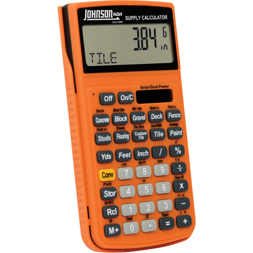 High-Visibility Orange Supply Calculator with Rugged Case Action Paper