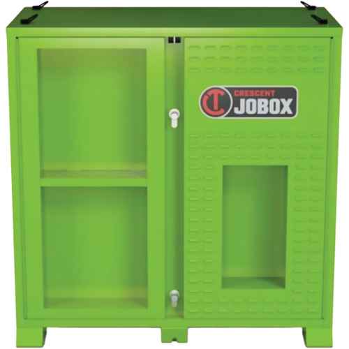 Armoire ventil&eacute;e pour le rangement d'&eacute;PI sur place, Acier, Vert lime haute visibilit&eacute; Action Paper