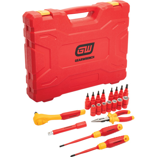 3/8" Drive VDE Insulated Tool Set, 1000 V, 20 Pcs Action Paper