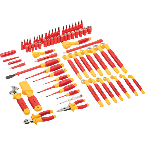 Jeu d'outils VDE isol&eacute;s, 1000 V, 72 M Action Paper