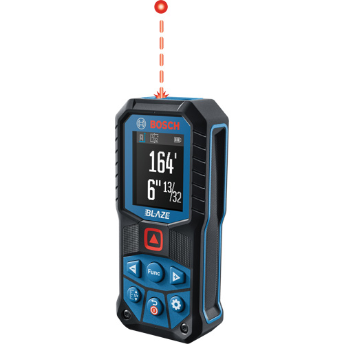 BLAZE Red Beam Laser Measure, 0' - 165' (0 m - 50.2 m) Range, Digital (Electronic) Action Paper