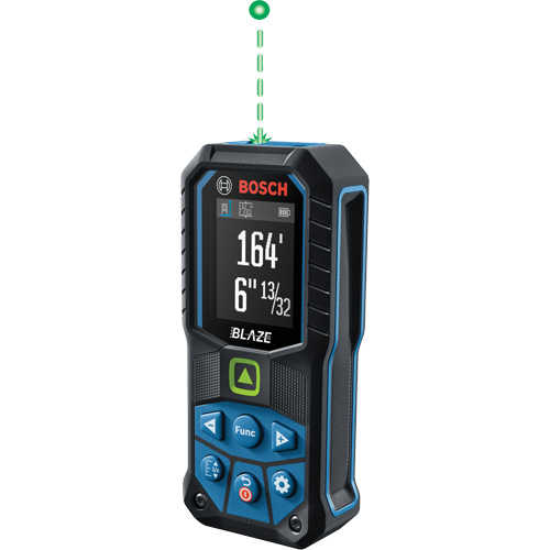 BLAZE Green Beam Laser Measure, 0' - 165' (0 m - 50.2 m) Range, Digital (Electronic) Action Paper