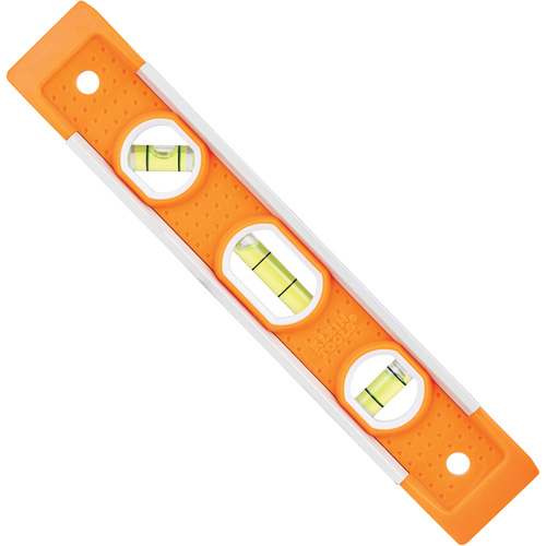 Niveau torpille, 9" lo, Plastique, 3 fioles, Magn&eacute;tique Action Paper