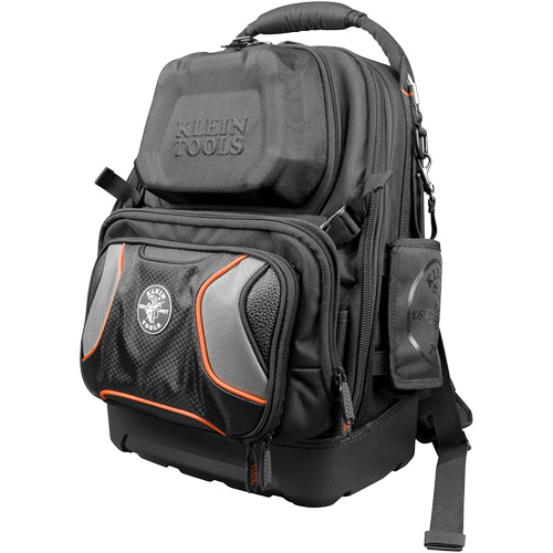 Tradesman Pro Tool Master Tool Bag Backpack, 11" L x 13-1/2" W, Black/Grey/Orange, Polyester Action Paper
