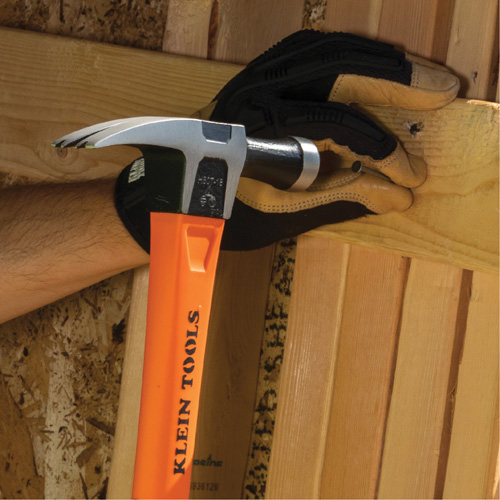 Straight-Claw Hammer, 18 oz., Fibreglass Handle, 14-4/5" L Action Paper