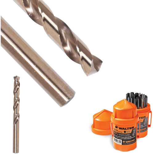 SST+ Jobbers Drill Bit, High Speed Steel, 27/64", 5-9/16" L, 3-11/16" Flute, 135° Point Angle Action Paper
