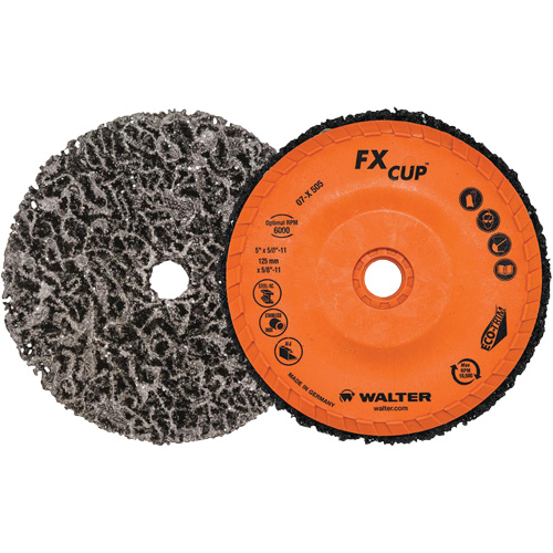 FX Cup Disc, 4-1/2" Dia., Aluminum Oxide Action Paper