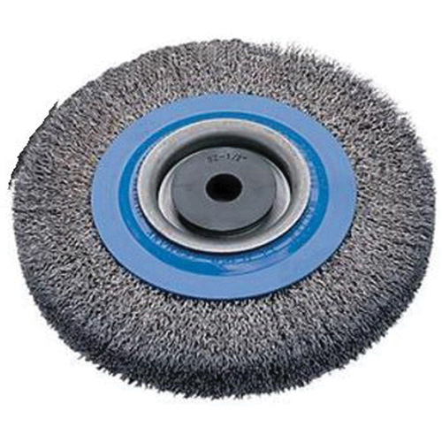 Brosses rotatives &agrave; fils torsad&eacute;s d'&eacute;tabli, 6" dia., Fils 0,0118", Arbre 1/2" - 1-1/4" Action Paper