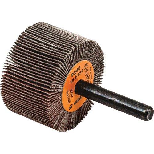 Flap Wheels-Coolcut Flap Wheels, Aluminum Oxide, 240 Grit, 1-1/2" x 1" x 1/4" Action Paper