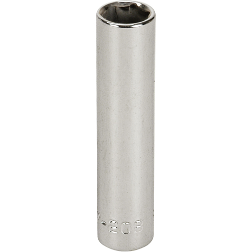 Socket, 8 mm, 1/4" Drive, 6 Points, Deep Action Paper