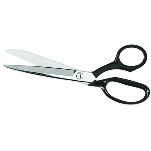 Industrial Dressmaker Shears, 3-3/4" Cut Length, Rings Handle Action Paper