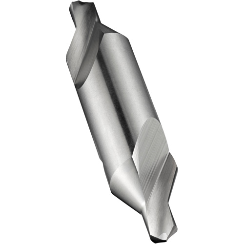 Bright Finish Combined Drill & Countersink, #3, 7/64" Small Diameter, 1/4" Large Diameter, High Speed Cobalt Action Paper