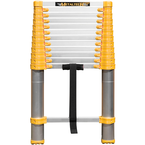 Telescopic Ladder, 3' - 12', Aluminum, 250 lbs. Capacity, Type 1 Action Paper
