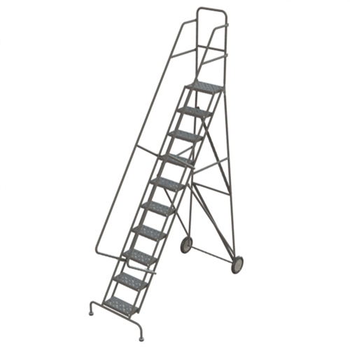 Rolling Ladder, 10 Steps, Serrated, 106" High Action Paper