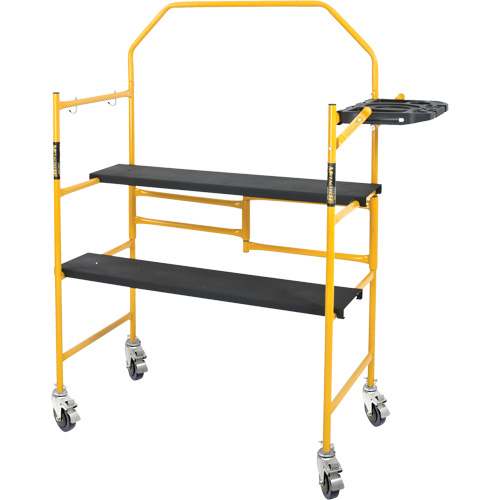 Jobsite Series 4' Safety Rail & Tool Shelf Scaffold Kit, Steel Frame, 49-1/2" D x 57-3/4" H Action Paper