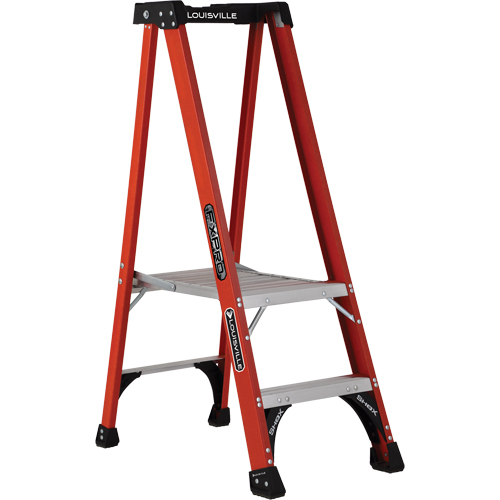 Industrial Extra Heavy-Duty Pro Platform Stepladders (FXP1800 Series), 2', 375 lbs. Cap. Action Paper