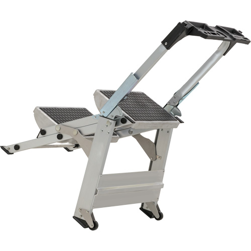 &eacute;chelle escabeau avec roues pivotantes, 2 marches, 23" x 21" x Hauteur 34,50" Action Paper