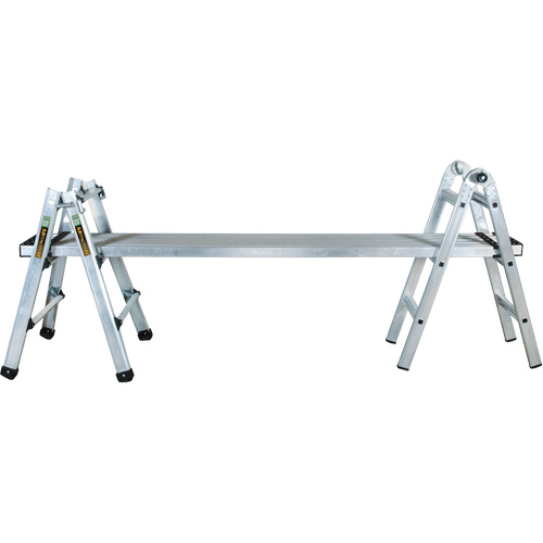 Telescoping Multi-Position Ladder, 2.916' - 9.75', Aluminum, 300 lbs., CSA Grade 1A Action Paper