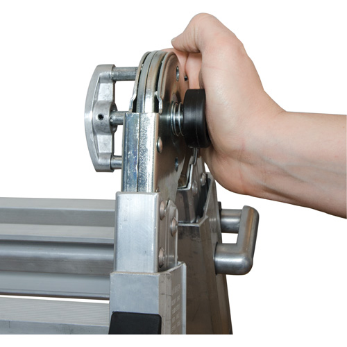 Telescoping Multi-Position Ladder, 2.916' - 9.75', Aluminum, 300 lbs., CSA Grade 1A Action Paper