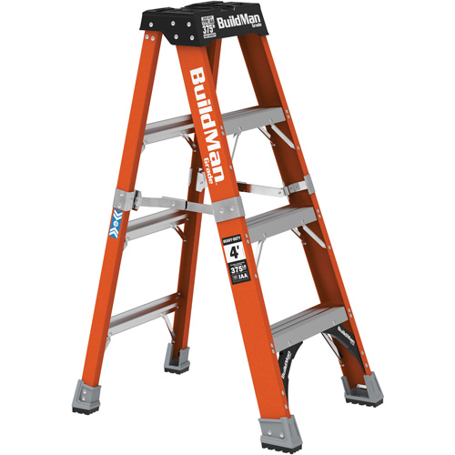 Step Ladder, 4', Fibreglass, 375 lbs. Capacity, Type 1AA Action Paper