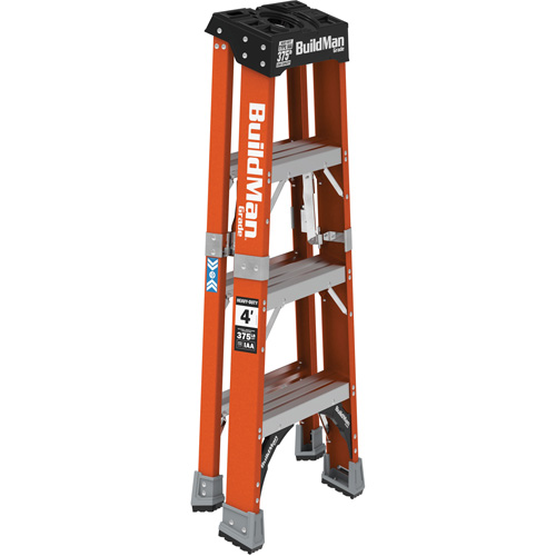 Step Ladder, 4', Fibreglass, 375 lbs. Capacity, Type 1AA Action Paper