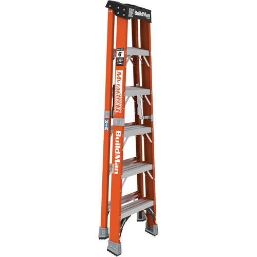 Step Ladder, 6', Fibreglass, 375 lbs. Capacity, Type 1AA Action Paper