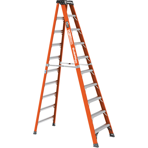 Step Ladder, 10', Fibreglass, 375 lbs. Capacity, Type 1AA Action Paper