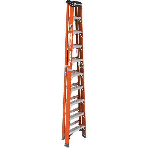 Step Ladder, 10', Fibreglass, 375 lbs. Capacity, Type 1AA Action Paper