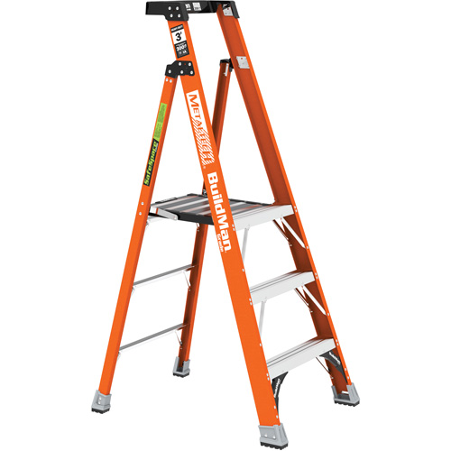 Safespace Platform Step Ladder, 3', 300 lbs. Cap. Action Paper