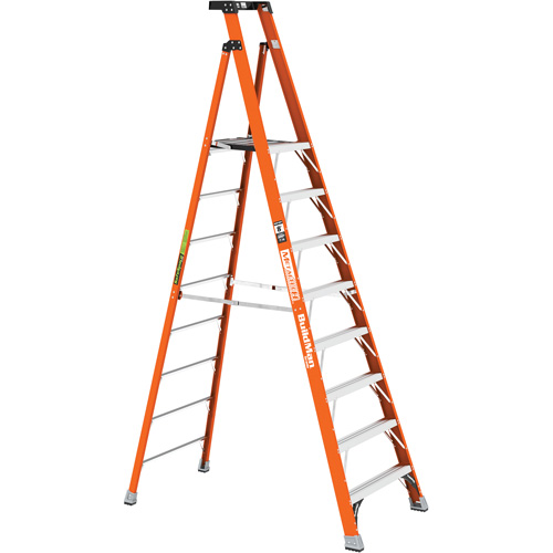 Safespace Platform Step Ladder, 8', 300 lbs. Cap. Action Paper