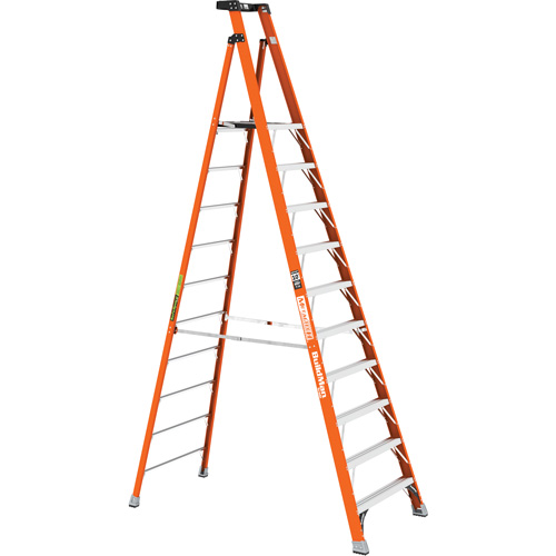 Safespace Platform Step Ladder, 10', 300 lbs. Cap. Action Paper