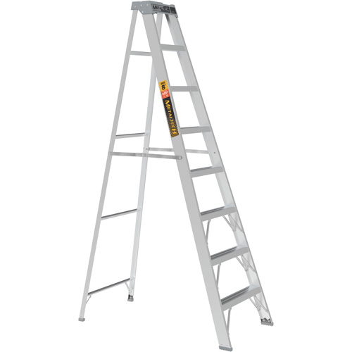 Step Ladder, 8', Aluminum, 225 lbs. Capacity, Type 2 Action Paper