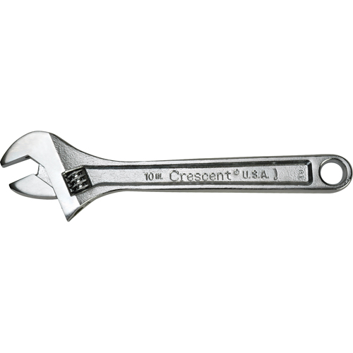 Crescent Adjustable Wrenches, 4" L, 1/2" Max Width, Chrome Action Paper