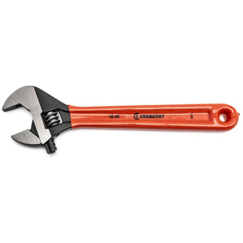 Crescent Adjustable Wrenches, 12" L, 1-1/2" Max Width, Black Action Paper