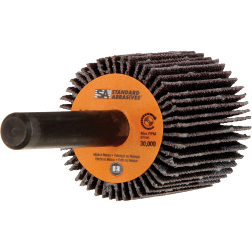 Standard Abrasives Flap Wheel, Aluminum Oxide, 120 Grit, 1" x 1" x 1/4" Action Paper