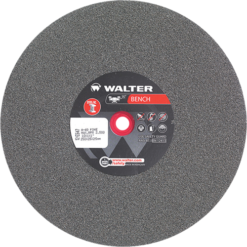 Bench Grinding Wheels, 10" x 1", 1" Arbor, 1 Action Paper