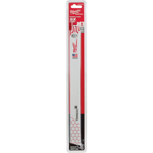 The Torch Sawzall&reg; Blade, Bi-Metal, 18 TPI, 12" L x 1" W Action Paper