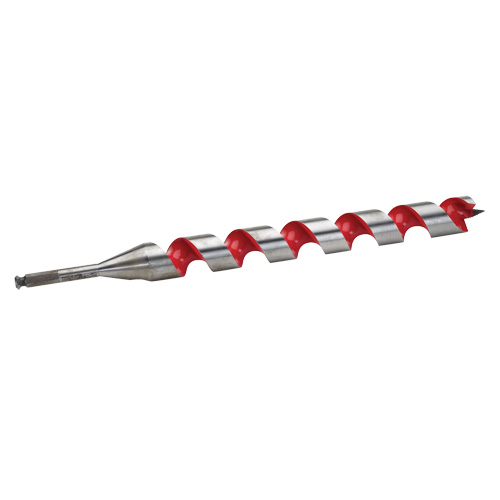 Ship Auger Drill Bit, 1-1/2" Diameter, 15" Flute, 7/16" Hex Shank Action Paper