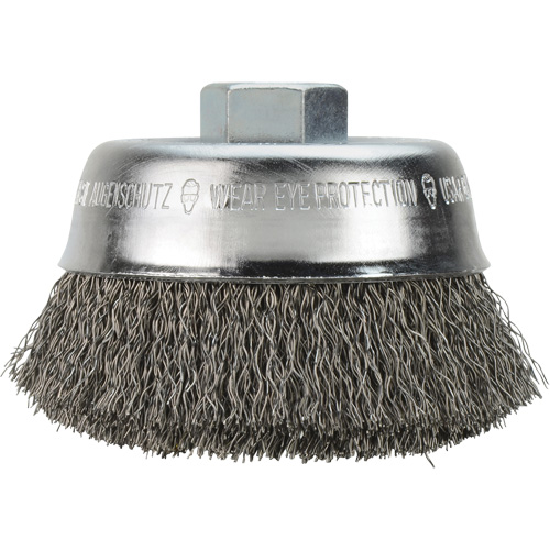 Carbon Steel Crimped Wire Cup Brush Action Paper