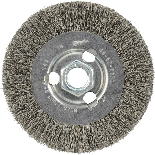 Disque &agrave; fils cr&ecirc;p&eacute;s, 4" dia., Fils 0,12", Arbre 5/8"-11 Action Paper