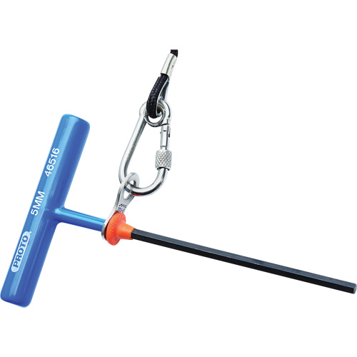 Hex Key - Metric, Hex End, 2.5 mm x 6" L, T Handle Action Paper