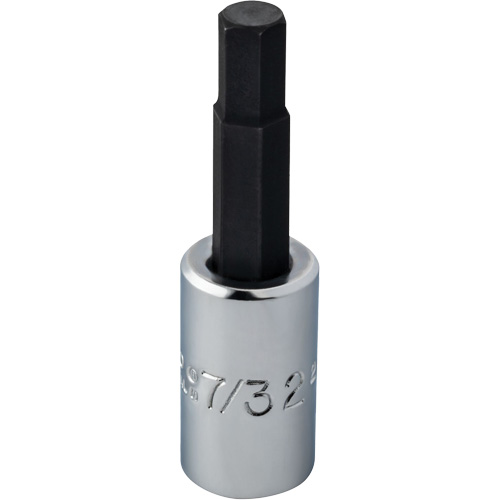 Socket, Hex, 1/4" x 1-7/8" L, 1/4" Drive Action Paper