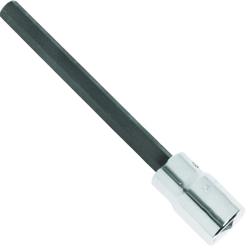 Extra-Long Bit Socket, Hex, 1/4" x 4-5/8" L, 1/2" Square Drive Drive Action Paper