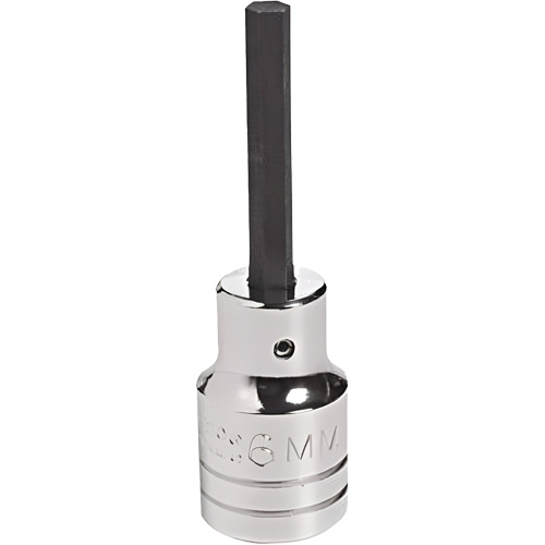 Socket Bit, Hex, 18 mm x 4" L, 1/2" Drive Action Paper