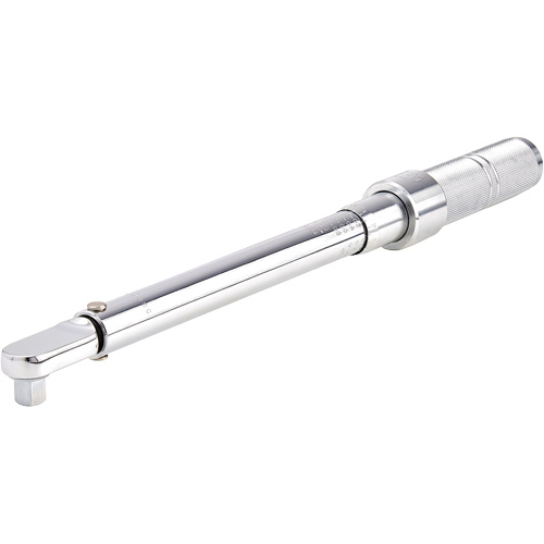 Fixed Head Micrometer Torque Wrench, Click, 3/8" Square Drive, 16-80 ft-lbs. Action Paper