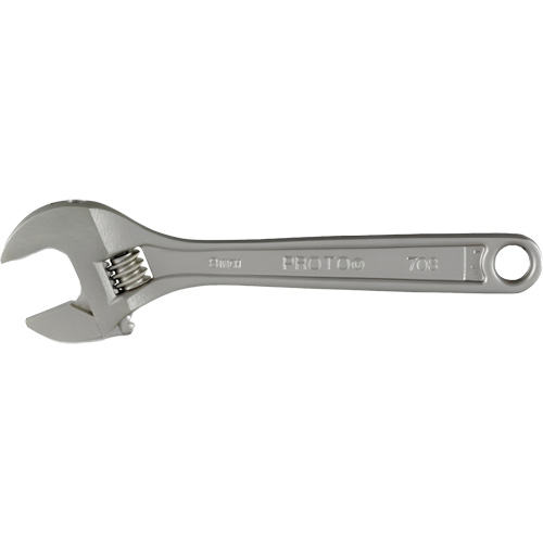 Adjustable Wrench With CLIK-STOP&reg;, 8" L, Plain Action Paper