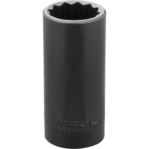 Socket, Impact, 1-1/8", 1/2" Drive, 12 Points, Deep Action Paper