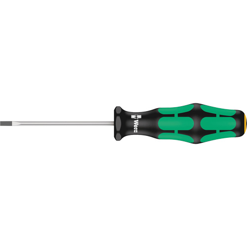 Tournevis pour vis &agrave; fente, Tige de 3/32", Ronde, 5-1/8" lo, Prise en Plastique Action Paper